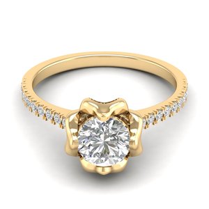 REYES Latest Design Round Cut 1.16 Carat Moissanite Eternity Rings Solitaire 925 Sterling Silver Certified Jewelry for Women - Product Image 6