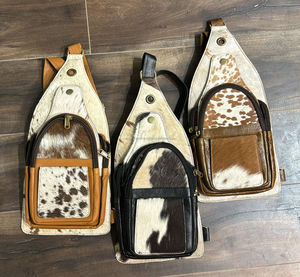 Custom Cowhide Minimalist High Quality Portable Women Chest <b>Bag</b> Genuine Leather Zipper New Fashion Business <b>Shoulder</b> <b>Bag</b> <b>for</b> <b>Men</b> - Product Image 3