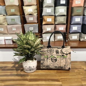 Sacs à main en toile 100% coton, design personnalisé, vente en gros, fermeture ouverte, prix compétitif au Vietnam, OEM ODM, sacs cosmétiques, étuis - Product Image 6