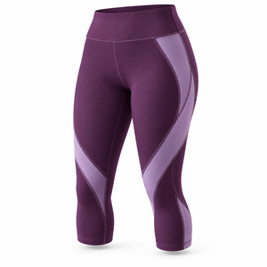 Comfortable Fit Lightweight Structure Breathable Panels <b>Women</b> <b>Capri</b> <b>Legging</b> Featuring Quick Dry Fabric Stretchable Design - Product Image 1