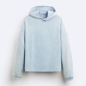 Sudadera con capucha Essentials al por mayor, lisa, personalizada, de peso pesado, con efecto desgastado, oversize, en blanco, con lavado ácido y efecto vintage - Product Image 6