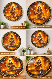 Reloj de Pared de Plástico Personalizado Shiv Ji con Impresión para Decoración de Meditación, Día de la Madre y Graduación, Sala de Estar, Templo - Product Image 2