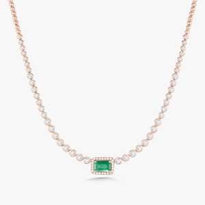 Lab Grown Diamond <b>Tennis</b> <b>Necklace</b> 14k Solid Gold IGI Certified Minimalist 18 Layering Chain Lobster Clasp - Product Image 3