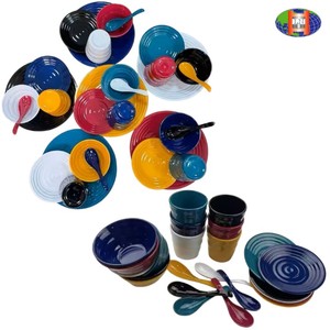 Nouvel ensemble de vaisselle en plastique personnalisé OEM/ODM avec design à poignée ondulée - Product Image 5