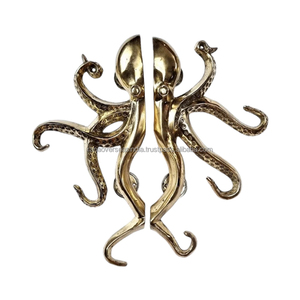 Paire de poignées de porte principale en métal laiton Octopue fini antique de Offre Spéciale de luxe moderne pour la maison Restaurant Hôtel au prix du marché - Product Image 4