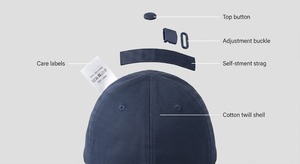 Custom 6 Panel Baseball Caps Embroidered Logo Cotton Twill Sports Sun <b>Hat</b> Breathable <b>Waterproof</b> Outdoor Athletic <b>Golf</b> Image - Product Image 3