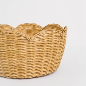 ชุดชามหวายธรรมชาติทรงกลมขอบหยัก 3 ใบ ดีไซน์อเนกประสงค์สำหรับใส่อาหารและจัดเก็บ เป็นมิตรกับสิ่งแวดล้อม สไตล์วินเทจ - Product Image 2