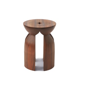 Table basse moderne en noyer avec base conique, faite à la main, style Mid-Century, pour salon, meuble de chevet, style minimaliste - Product Image 5