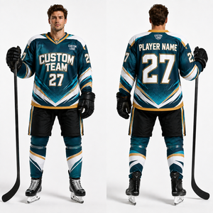 Youth Ice Hockey Uniform Jersey Pants Socks Set School <b>College</b> Mens Womens Professional Premium Modern Vintage Wholesale Factory - Product Image 6