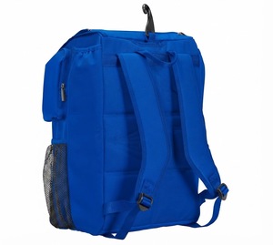 Mochila deportiva de nylon roja de 50-70L con bolsillos laterales de malla y compartimento frontal - Product Image 5