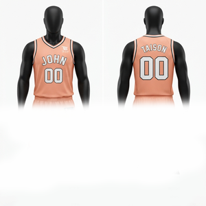 Camiseta de Baloncesto Personalizada para Hombre, 160 GSM, Poliéster Premium, Malla Interlock, Panel Peach, Impresión por Transferencia de Calor, Manga Corta, Logotipo Frontal - Product Image 1