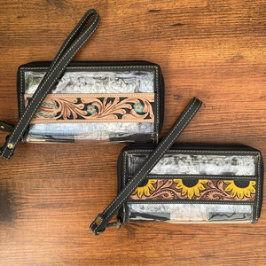 Cartera de mano transparente para mujer, monedero de cuero tallado a mano, nuevo diseño, embrague de moda Vintage - Product Image 3