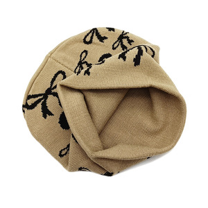 Chapeau en tricot à motif de nœuds jacquard personnalisé, bonnet d'hiver chaud unisexe pour adultes - Product Image 3