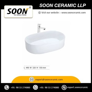 <b>Wall</b>-<b>Mounted</b> Rectangular Ceramic Bathroom Sink Chrome Glossy Finish Single Hole Faucet Minimalist Design 30-35cm Drainer - Product Image 3