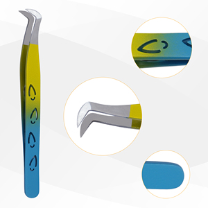 Pince à épiler professionnelle Stahlmann Pro avec logo personnalisé, en acier inoxydable, lisse et dentelée, fine, durable, prise en main parfaite, modèle 115 mm - Product Image 5