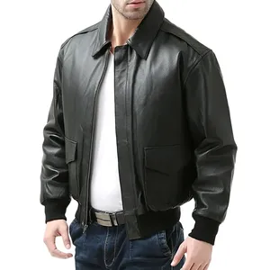 Custom Design Leather Jacket Color <b>Men</b> Leather Jacket Street Wear Fashion With Zipper Hot Selling Product Winter jacket for <b>men</b> - Product Image 4