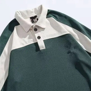 Camiseta de Rugby Personalizada de Fábrica, Talla Grande, de Algodón de Punto, Transpirable, Informal, Estampada, Lisa, de Manga Corta, para Hombre - Product Image 3