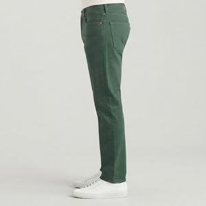 SAAR INDUSTRIES Jeans en denim vert pour homme, coupe classique, coton mi-lourd, décontracté, pour l'hiver, séchage rapide - Product Image 3