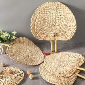 OFERTA ESPECIAL Abanico de Mano con Hoja de Palma y Orquídea Blanca 2025, Recuerdos Rústicos para Bodas, Regalo Ecológico Natural para Invitados, Decoración - Product Image 2