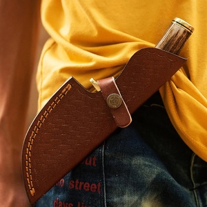 Couteau de chasse artisanal en acier Damas A&M ENTERPRISES, manche en bois de cerf, qualité industrielle, couteau utilitaire de survie professionnel, couteau à dépecer. - Product Image 2