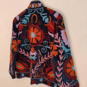 Indian Handmade Suzani Cotton Jacket Hand Embroidered Short Jacket Unisex <b>Coat</b> Handmade Suzani Short Jacket - Product Image 4