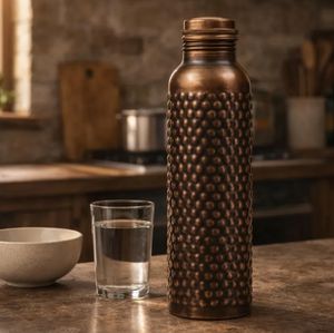 Ensemble de bouteilles d'eau écologiques en cuivre pur avec verres, conception sans joint anti-fuite pour l'hydratation en salle de sport et en sport - Product Image 6