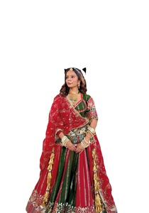 ชุดเลเฮนกาโชลีผ้าจอร์เจตต์ไหมปักลายประดับเลื่อมสำหรับผู้หญิง งานออกแบบใหม่ สไตล์อินเดีย-ปากีสถาน คุณภาพสูง - Product Image 4