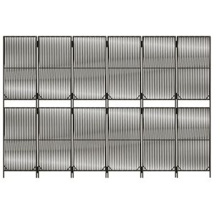 Divigero in Rattan grigio a 6 pannelli divisone elegante e durevole per la casa o l'ufficio - Product Image 5