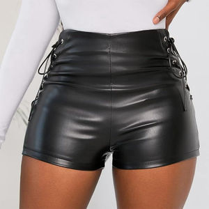 Jupe en cuir véritable pour femme, taille mi-haute, coupe classique, décontractée, avec cordon de serrage, grande taille, séchage rapide, imperméable, écologique - Product Image 1