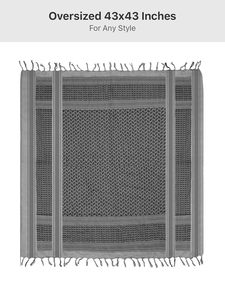 Arab Muslim Keffiyeh Shemagh <b>Head</b> <b>Wrap</b> Scarf 100% Cotton Breathable Windproof Dustproof Customizable 110cmx110cm - Product Image 2