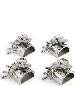 Best Seller Olive Branch Silver Metal Napkin Ring Holder Luxury Wedding <b>Dining</b> <b>Table</b> Decor <b>Set</b> Of <b>4</b> - Product Image 5