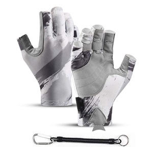 Gants de pêche demi-doigts, impression par sublimation, matière synthétique, unisexe, toutes saisons, design à enfiler - Product Image 3