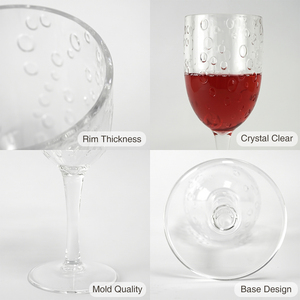 [Holar] Verres à vin en plastique de 14 oz, fabriqués à Taïwan, design bulle, clarté similaire au verre, pour l'hôtellerie, la restauration et les restaurants - Product Image 4