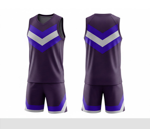 Ensemble d'uniformes de basket-ball sublimés personnalisés pour équipe, en jersey et short en polyester respirant et à séchage rapide, vêtements de sport pour hommes, femmes et jeunes. - Product Image 6
