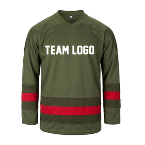 Maillots de hockey sur glace personnalisés en polyester respirant à 100 % avec impression numérique, anti-bactériens et séchage rapide – Meilleur prix de gros - Product Image 3