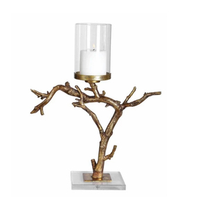 Handmade Aluminium 4-Candle <b>Tree</b> <b>Stand</b> Abstract Design Metal Lantern Home Christmas Season Decoration Metal Candle Holders - Product Image 5