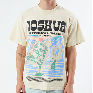 T-shirt imprimé graphique pour hommes en gros, col rond en coton doux, vêtements décontractés, design personnalisé, streetwear tendance - Product Image 5