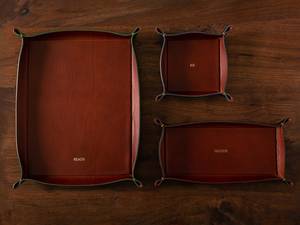Boîte de rangement personnalisée en cuir véritable OEM, petite boîte de rangement, organiseur de bureau personnalisé, accessoires, étui GLTY-0040 - Product Image 5