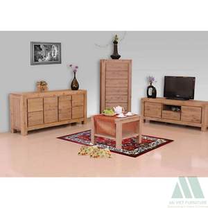 Wholesale An VIET FURNITURE Vietnam-Made Modern Sleek Solid Wood Living Room Set Easy Installation Home Offices Apartments OEM - Product Image 4