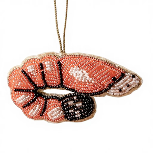 KANT K Porte-clés durable et mignon en perles de rocaille crevettes, breloque fruits de mer, pendentif de sac fait main, cadeau tendance, modèle KK052 - Product Image 1