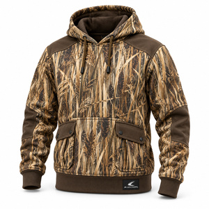 Sudaderas con Capucha de Camuflaje 100% Algodón para Hombre, Sudadera con Capucha de Tela Suave Estilo Camo, Sudaderas con Capucha de Alta Calidad - Product Image 1