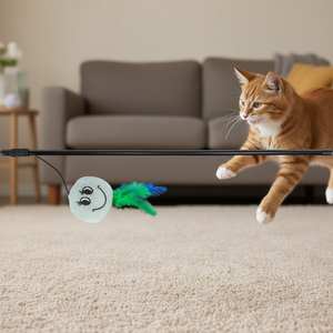 Jouet amusant pour animaux de compagnie Smiley Game Wand de 50 cm pour amis à fourrure - Product Image 3