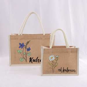 Heavy Duty Natural Jute Classic Foldable Bulk <b>Bags</b> with Carved Design for Travel & Outdoor Use Industrial Packaging Solutions - Product Image 1