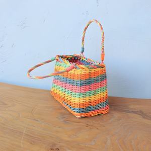 Bolsa de almacenamiento de mimbre con diseño colorido, de gran calidad, hecha a mano, para uso festivo y diario. - Product Image 5