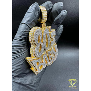 Collar con Colgante de Nombre de Bebé de los Años 80, con Diamantes de Moissanita, Estilo Hip Hop, Chapado en Oro, Joyería Personalizada, Regalo para Hombres y Mujeres - Product Image 6