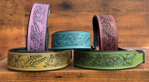 New Luxury Designer Personalized Hand Tooled Leather <b>Dog</b> <b>Collars</b> High Quality Genuine Leather Adjustable <b>Dog</b> <b>Collars</b> for Puppy - Product Image 6