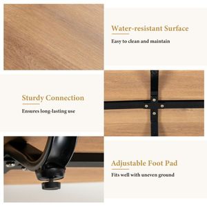Tavolino da Caffè Rustico a 2 Livelli con Piano in Vetro e Ripiano in Legno per Soggiorno - Product Image 6