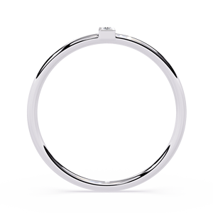 Anillo de Diamantes Minimalista para Mujer, Platino, Corte Brillante Redondo, Color D, Natural, Certificado por GIA, Joyería de Compromiso - Product Image 4