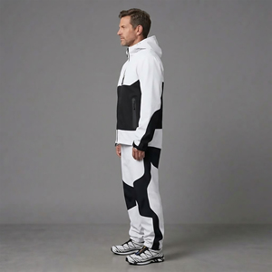 Custom Made Color Block Tracksuit Men Full Zip Windbreaker <b>Jacket</b> Pants Set Retro Streetwear Sportswear - Product Image 5