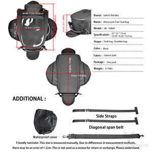 Bolsa Lateral Impermeable para Motocicleta de Corduroy con Capacidad de 20-36L y Cierre de Correa con Hebilla para Viajes y Paseos de Larga Distancia - Product Image 6